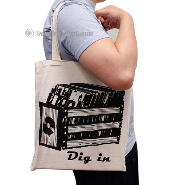 Natural Cotton Tote - Record Crate